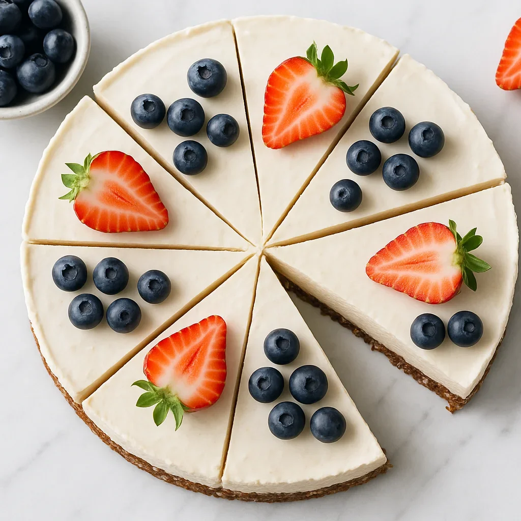 Lightened-Up Gluten Free No Bake Cheesecake with Almond Date Crust